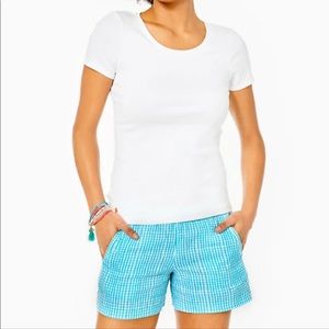 Lilly Pulitzer Gingham Linen Shorts